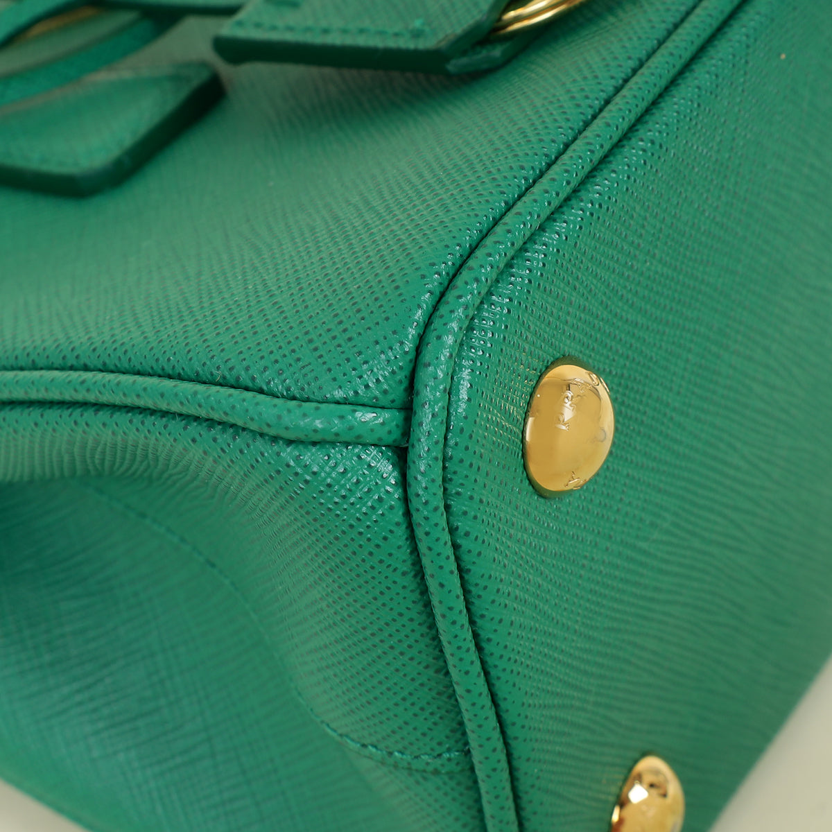 Prada Mango Green Galleria Small Tote Bag