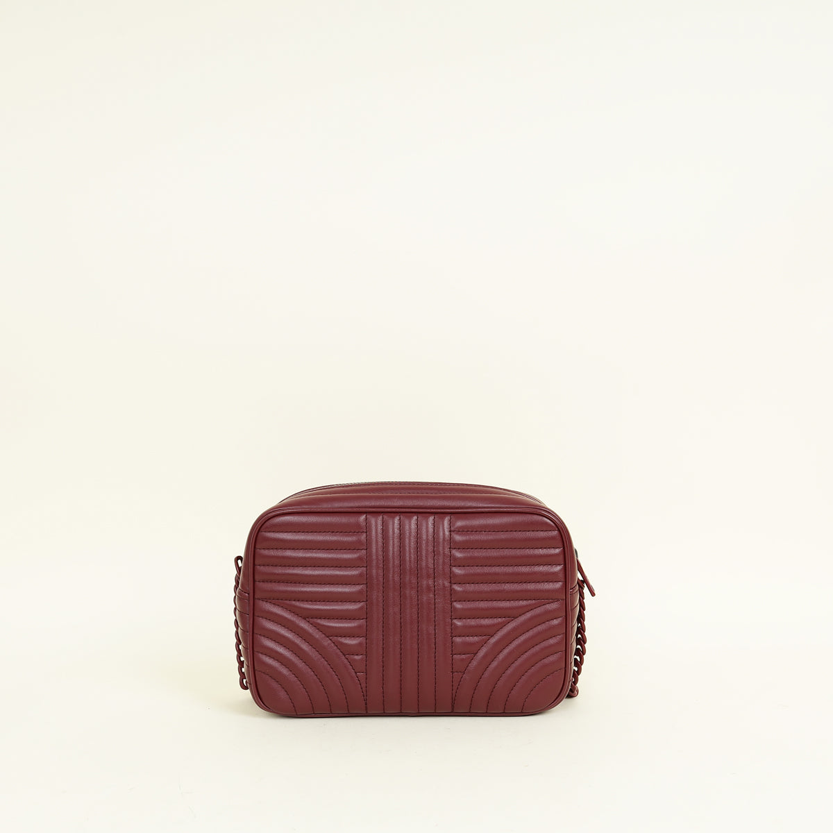 Prada Burgundy Diagramme Soft Calf Camera Bag