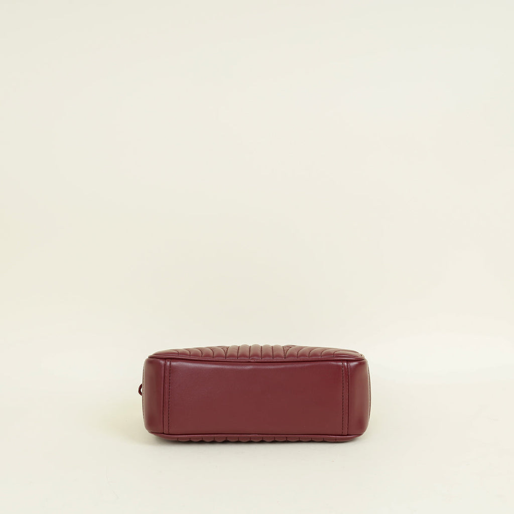 Prada Burgundy Diagramme Soft Calf Camera Bag