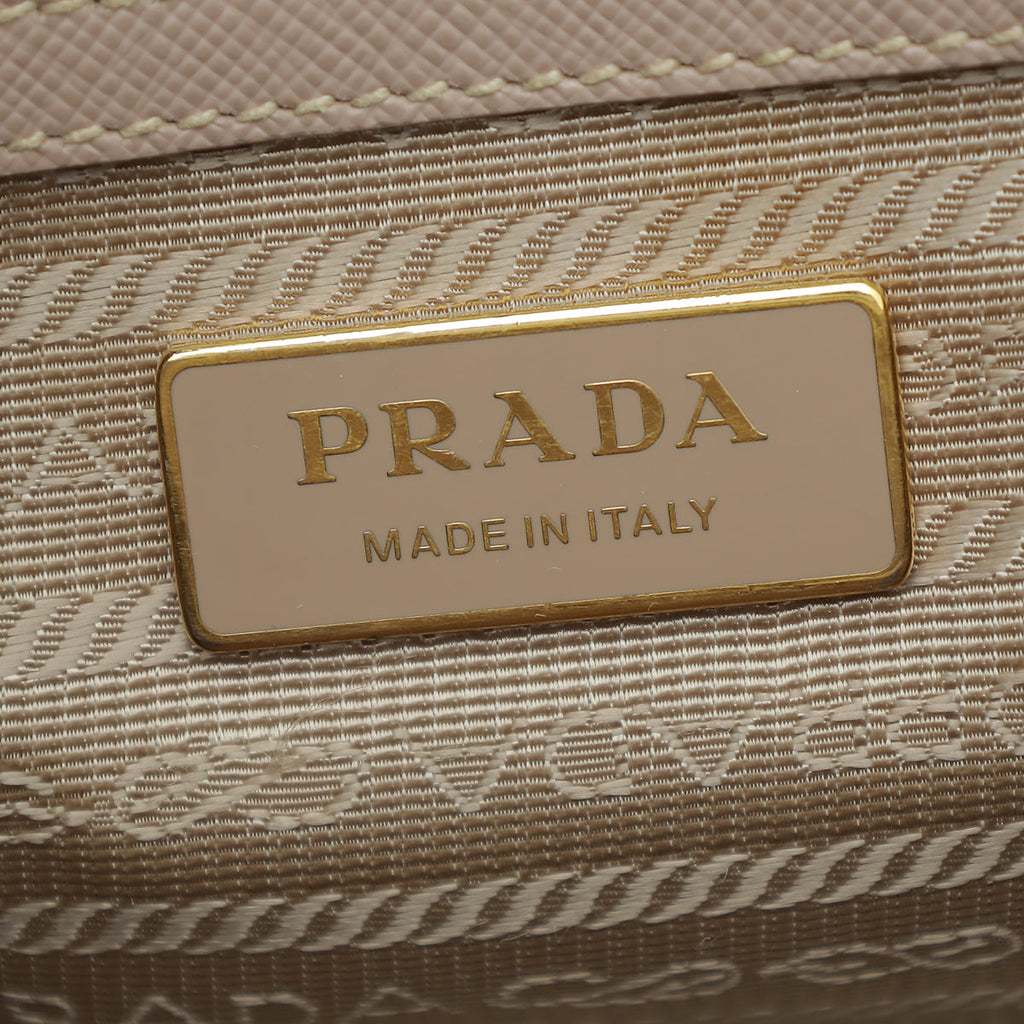 Prada Beige Lux Galleria Medium Tote Bag