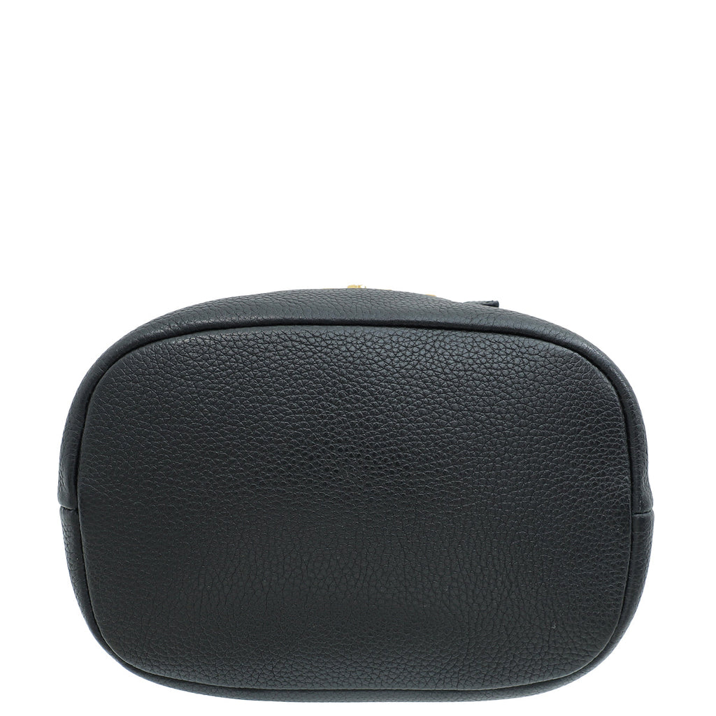 Prada Black Vitello Phenix Bucket Bag