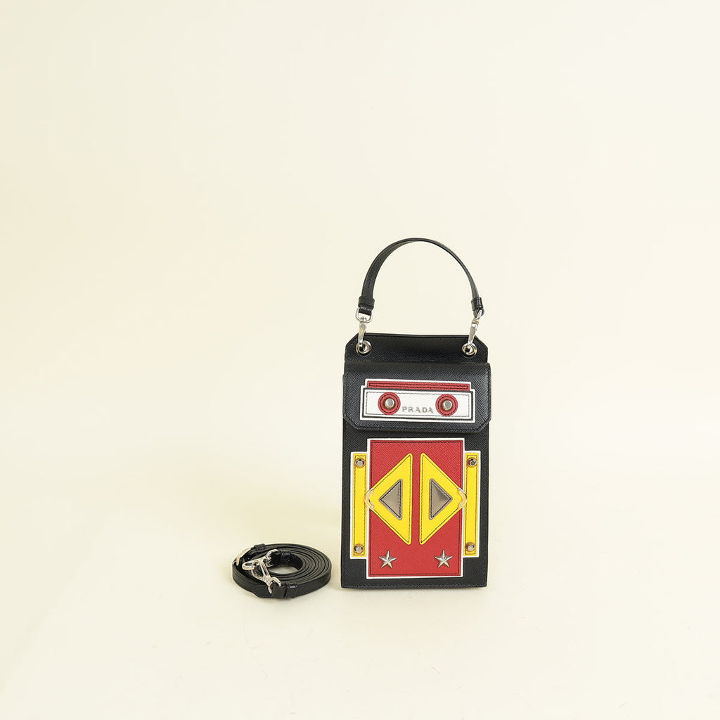 Prada Black Robot Phone Case Bag