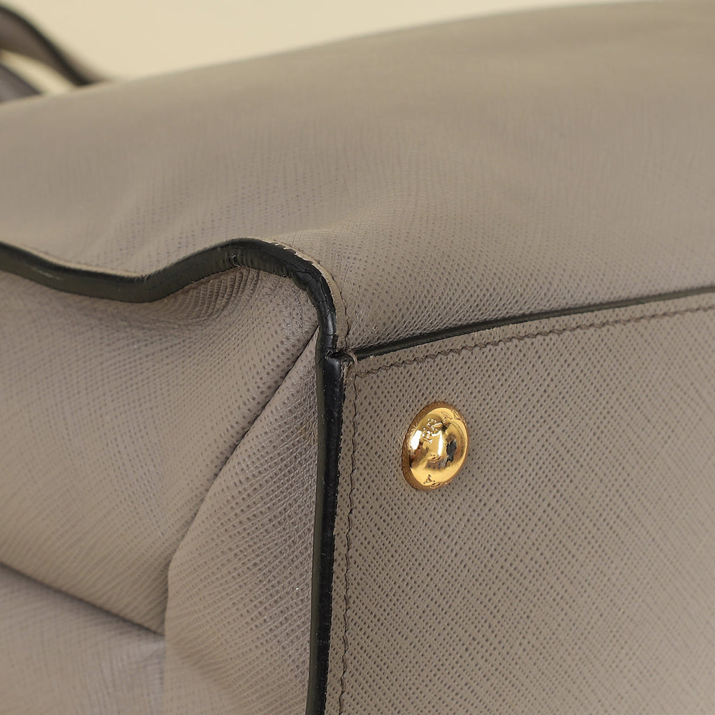 Prada Grey Soft Convertible Bag
