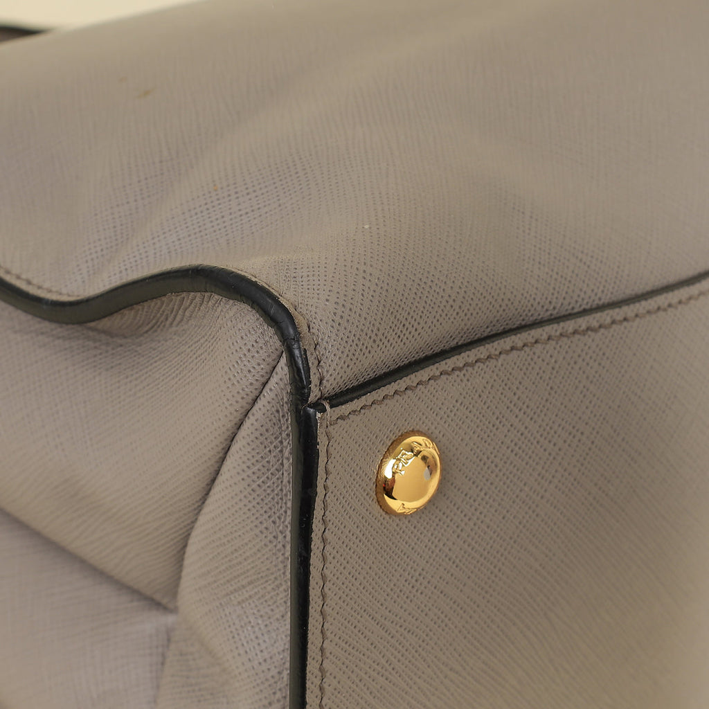 Prada Grey Soft Convertible Bag