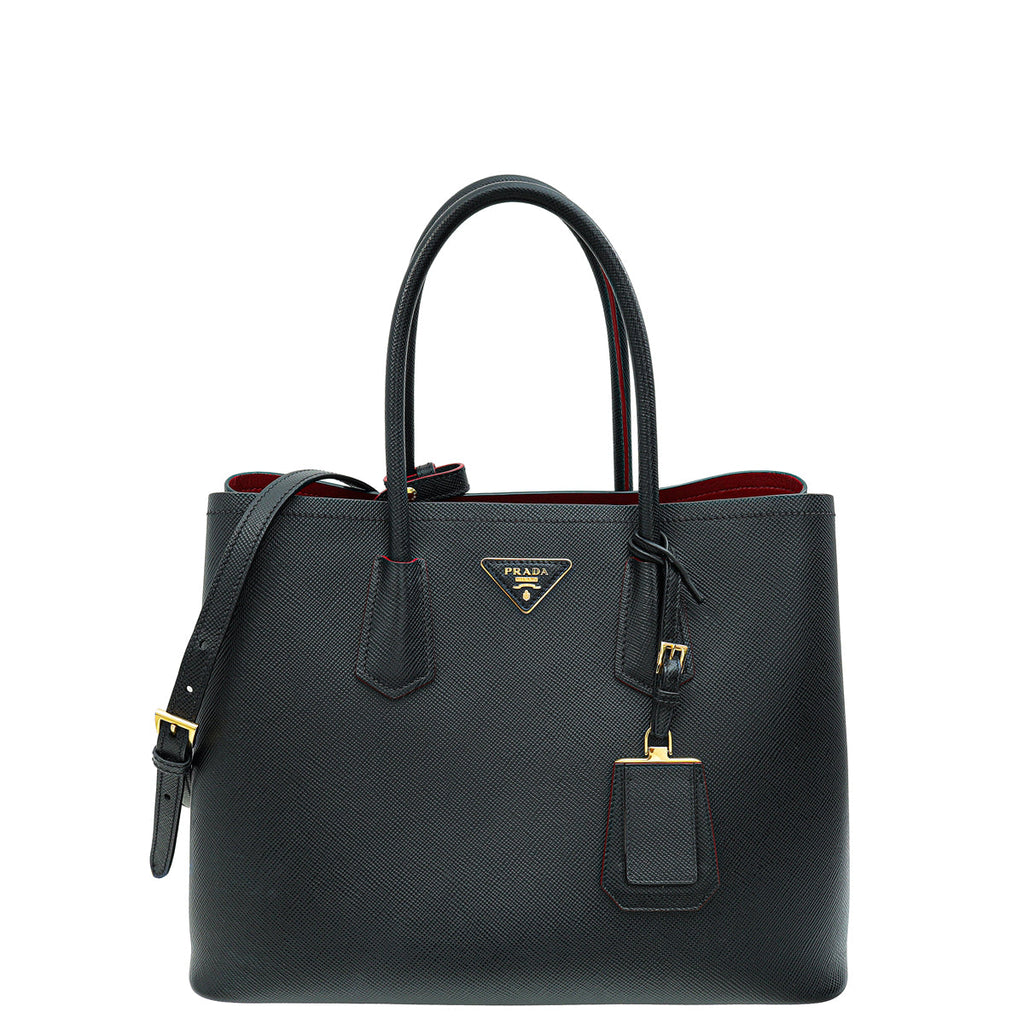 Prada Black Cuir Double Handle Large Bag