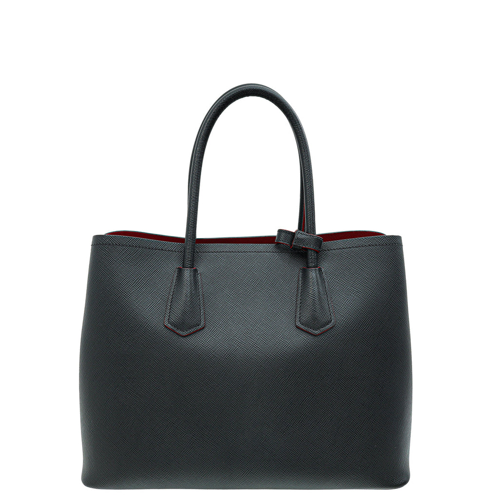 Prada Black Cuir Double Handle Large Bag