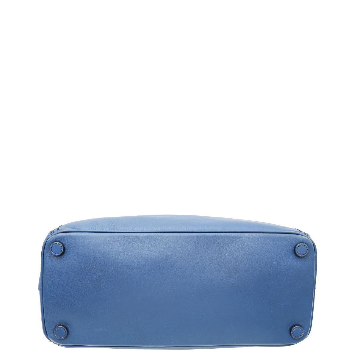 Prada Blue City Hand Stitched Galleria Tote Medium Bag