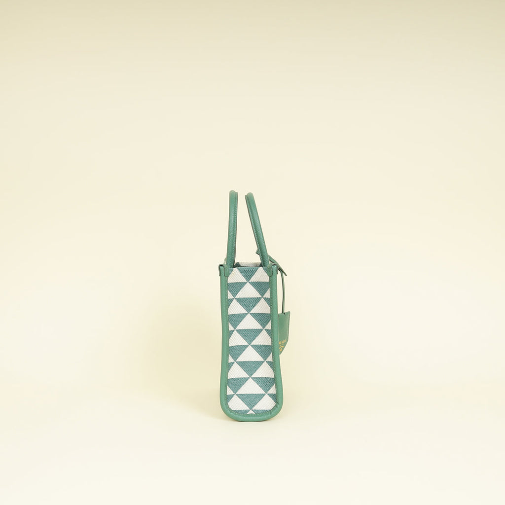 Prada Mint Green Mini Symbole Tote Bag
