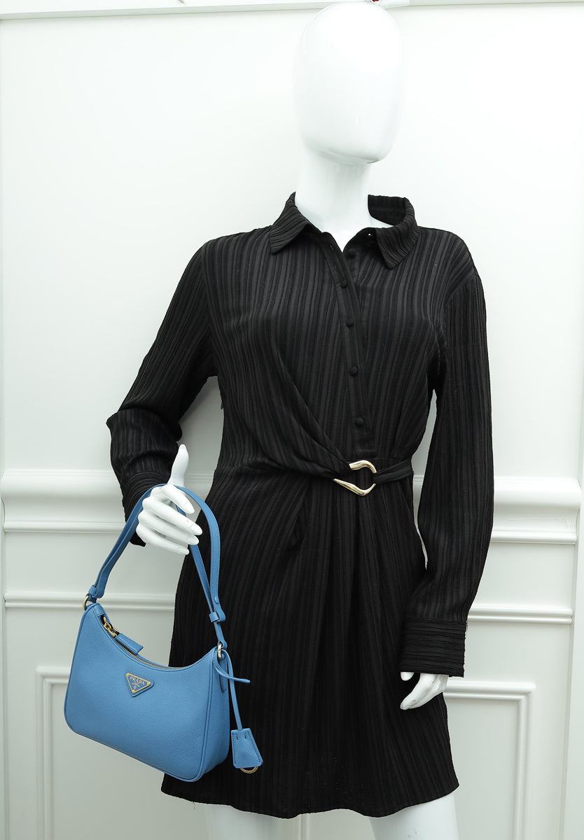 Prada Light Blue Re-Edition Mini Bag