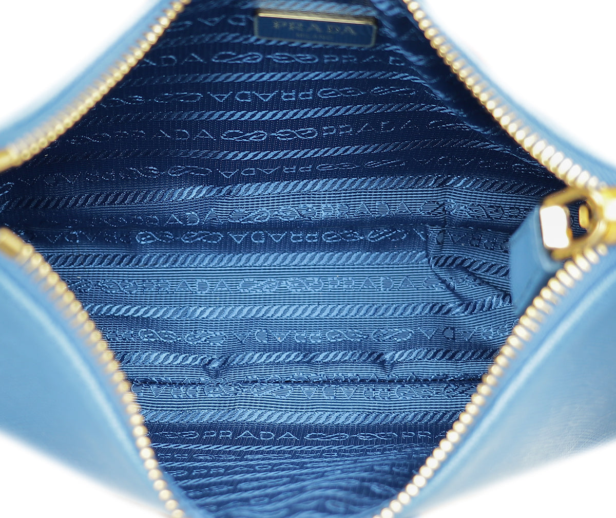 Prada Light Blue Re-Edition Mini Bag