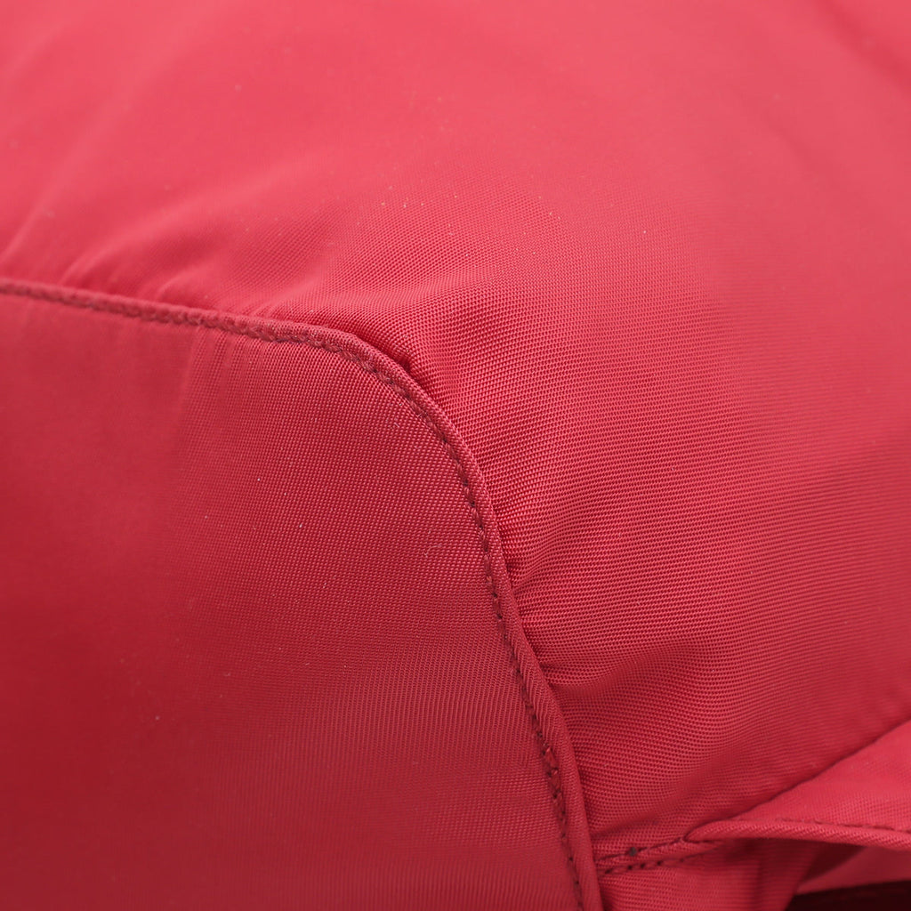 Prada Red Miele Vela Nylon Small Backpack Bag