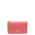 Prada Peonia Pink Lux Wallet on Chain