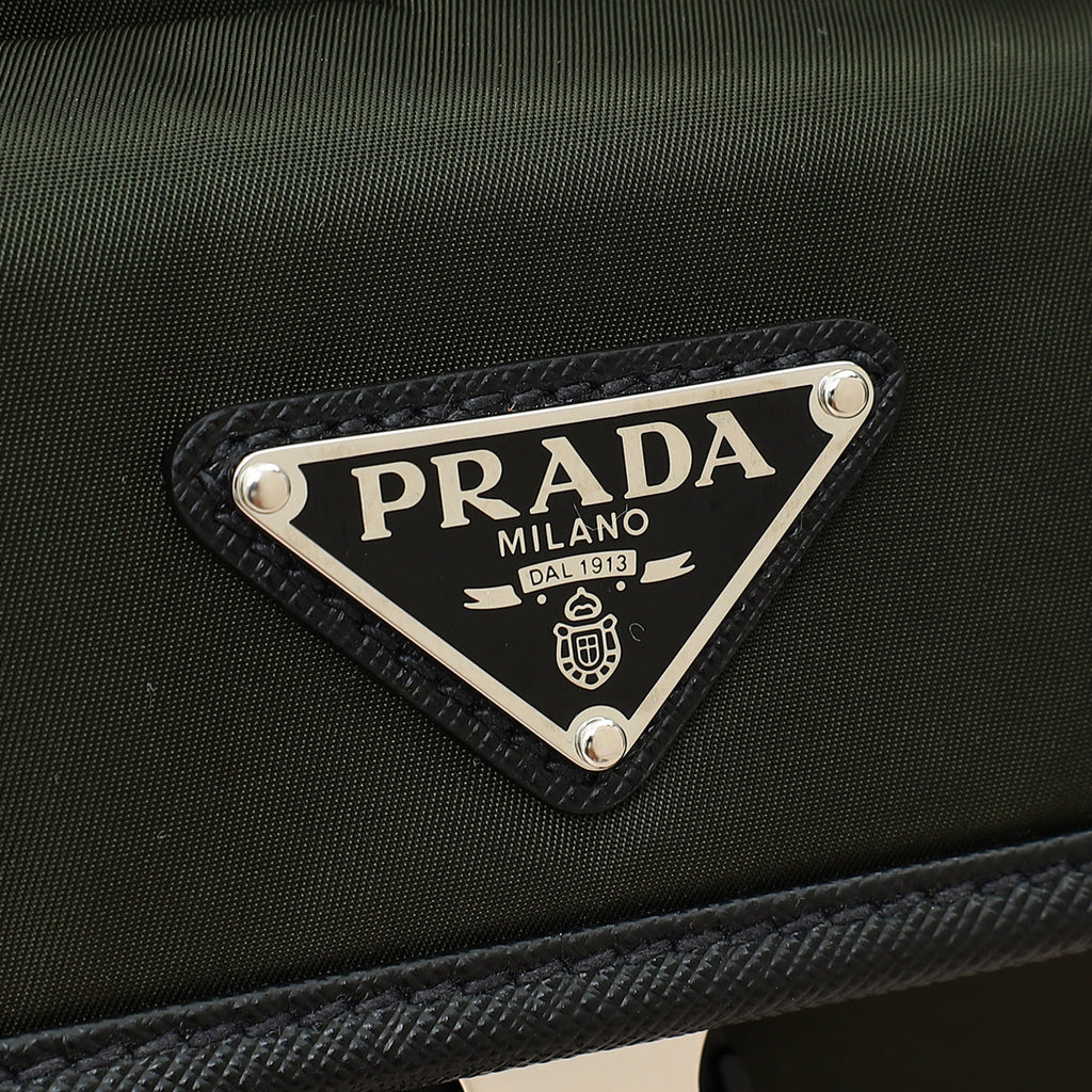 Prada Kaki Re-Nylon Shoulder Bag