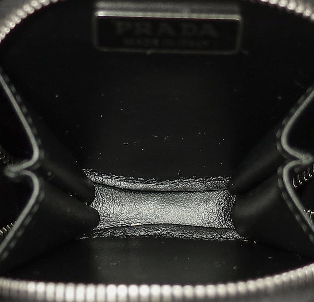 Prada Black Mini Round Pouch