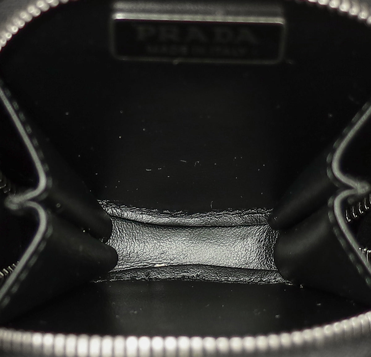 Prada Black Mini Round Pouch