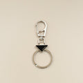 Prada Black Triangle Logo Keychain