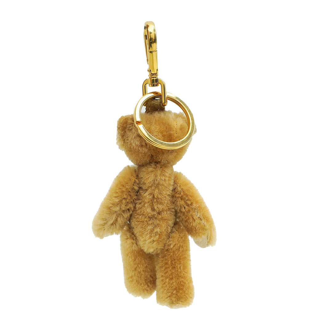 Prada Brown Teddy Key Ring Bag Charm