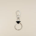 Prada Black Triangle Logo Keychain