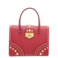 Prada Fuoco Lux Studded Handle Bag