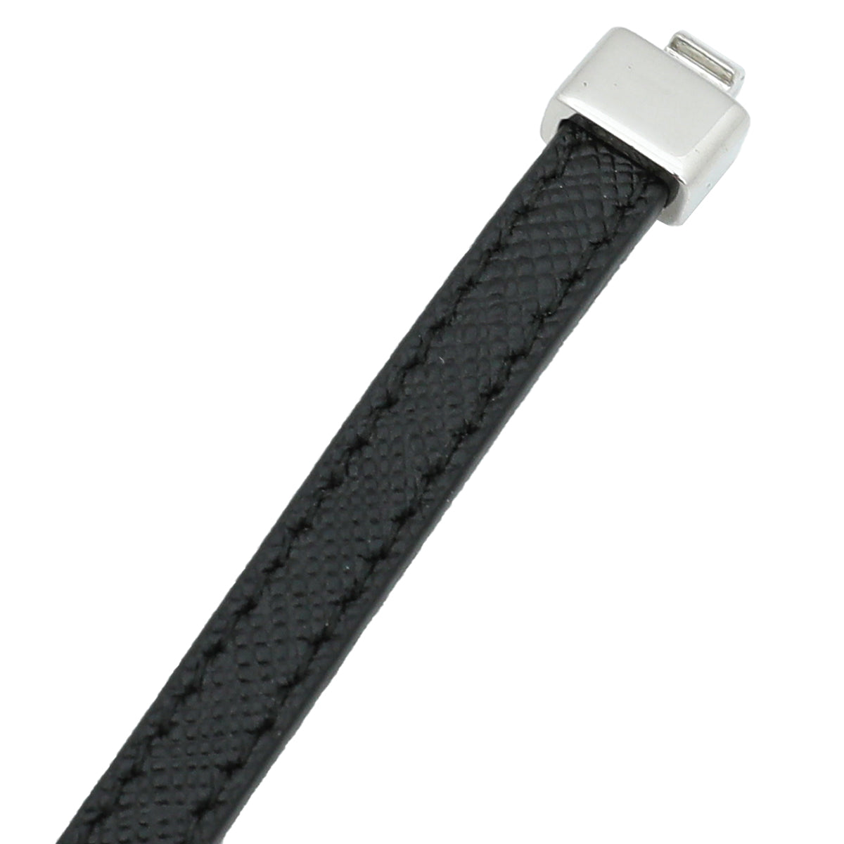 Prada Black with Triangle & Round Details Small Bracelet