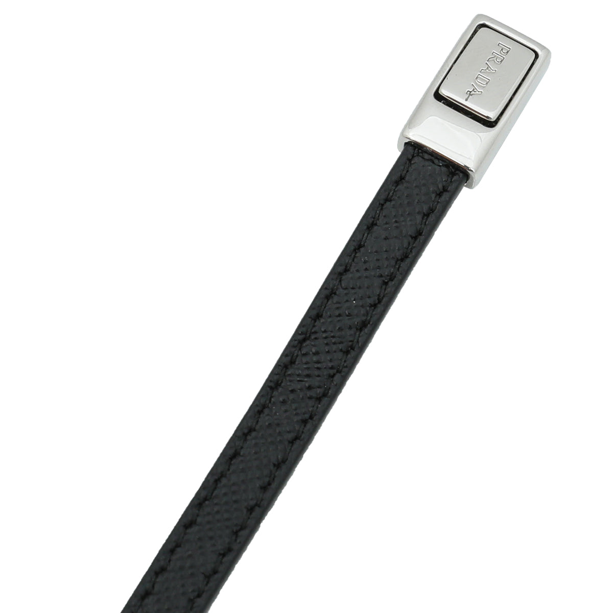 Prada Black with Triangle & Round Details Small Bracelet
