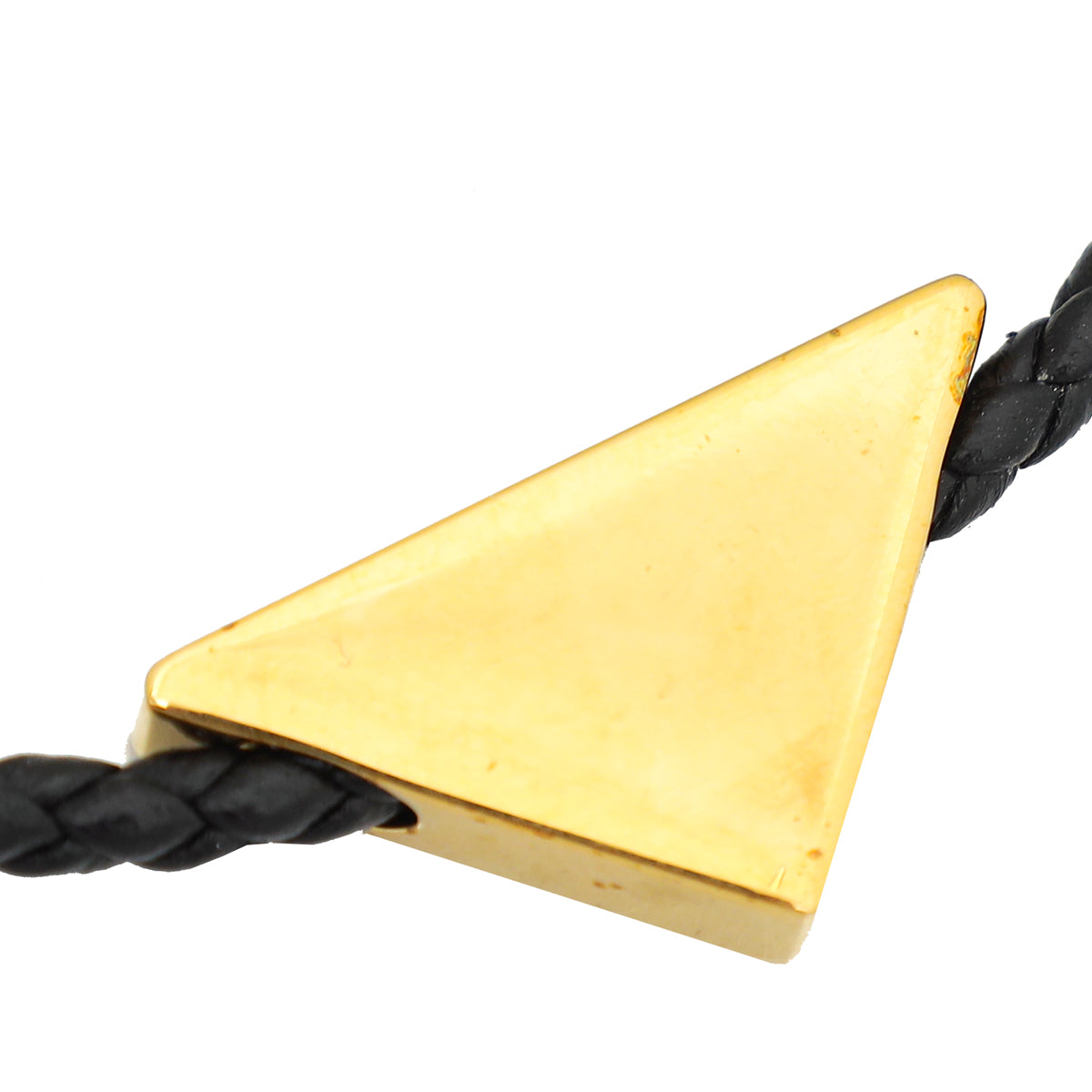 Prada Black Triangle Logo Bracelet