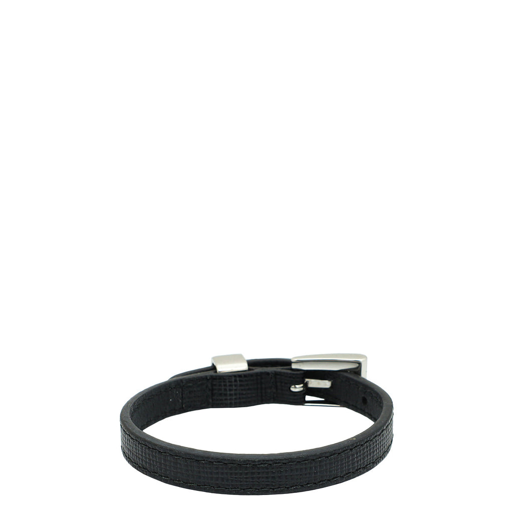 Prada Black Logo Bracelet