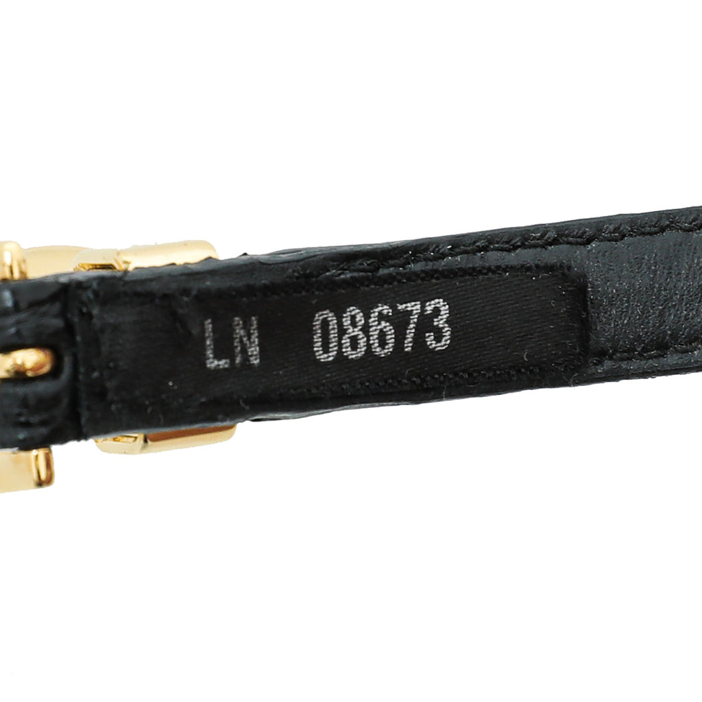Prada Black Logo Crocodile Medium Bracelet