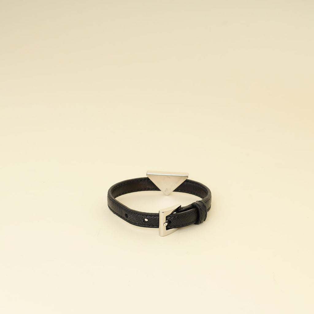 Prada Black Logo Bracelet