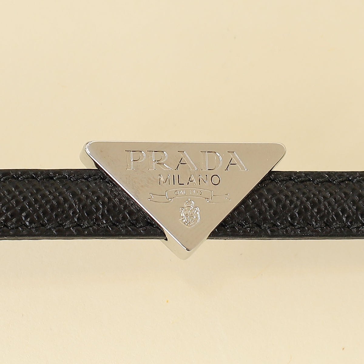 Prada Black Logo Bracelet