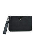 Prada Black Double Zipped Pouch