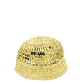 Prada Natural Logo Bucket Viscose Raffia Medium Hat
