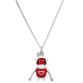 Prada Bicolor Cow Pendant Long Necklace