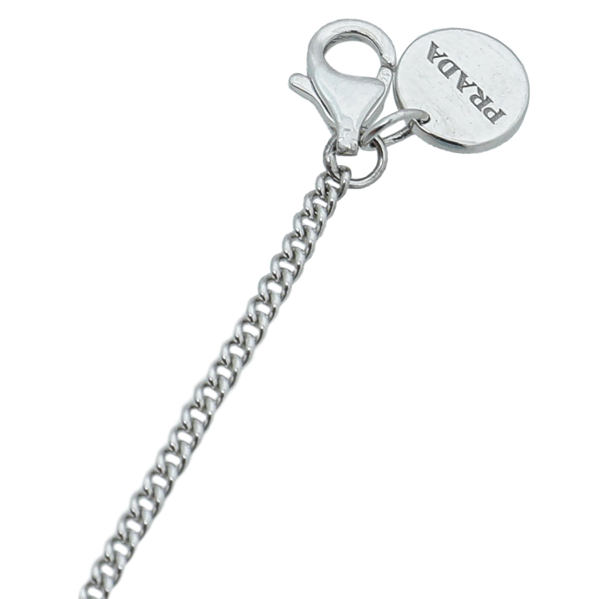 Prada Bicolor Cow Pendant Long Necklace
