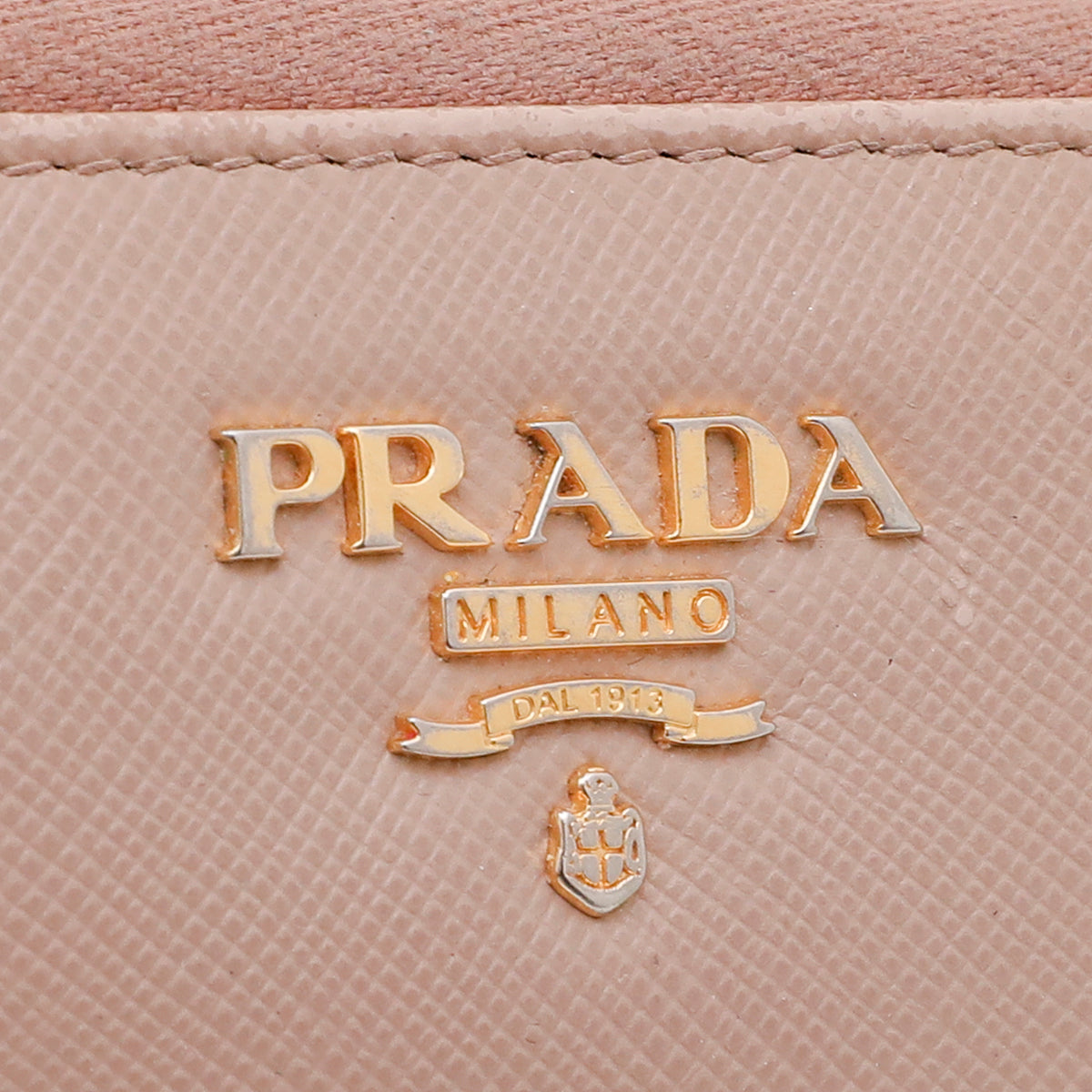 Prada Nude Zip Around Wallet