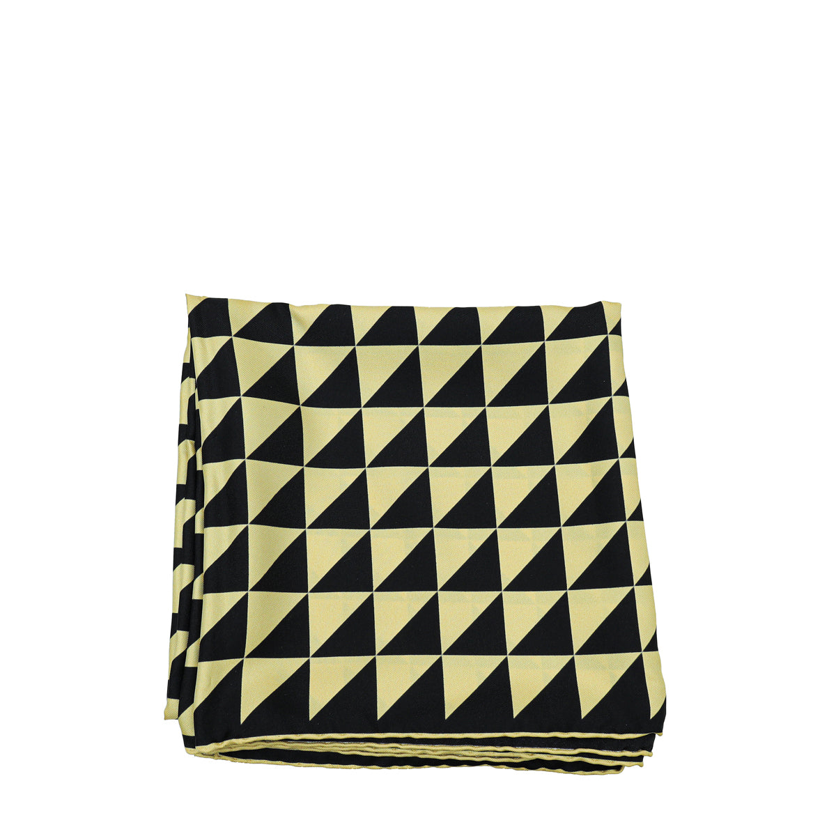 Prada Bicolor The Triangle Print Silk Square Scarf