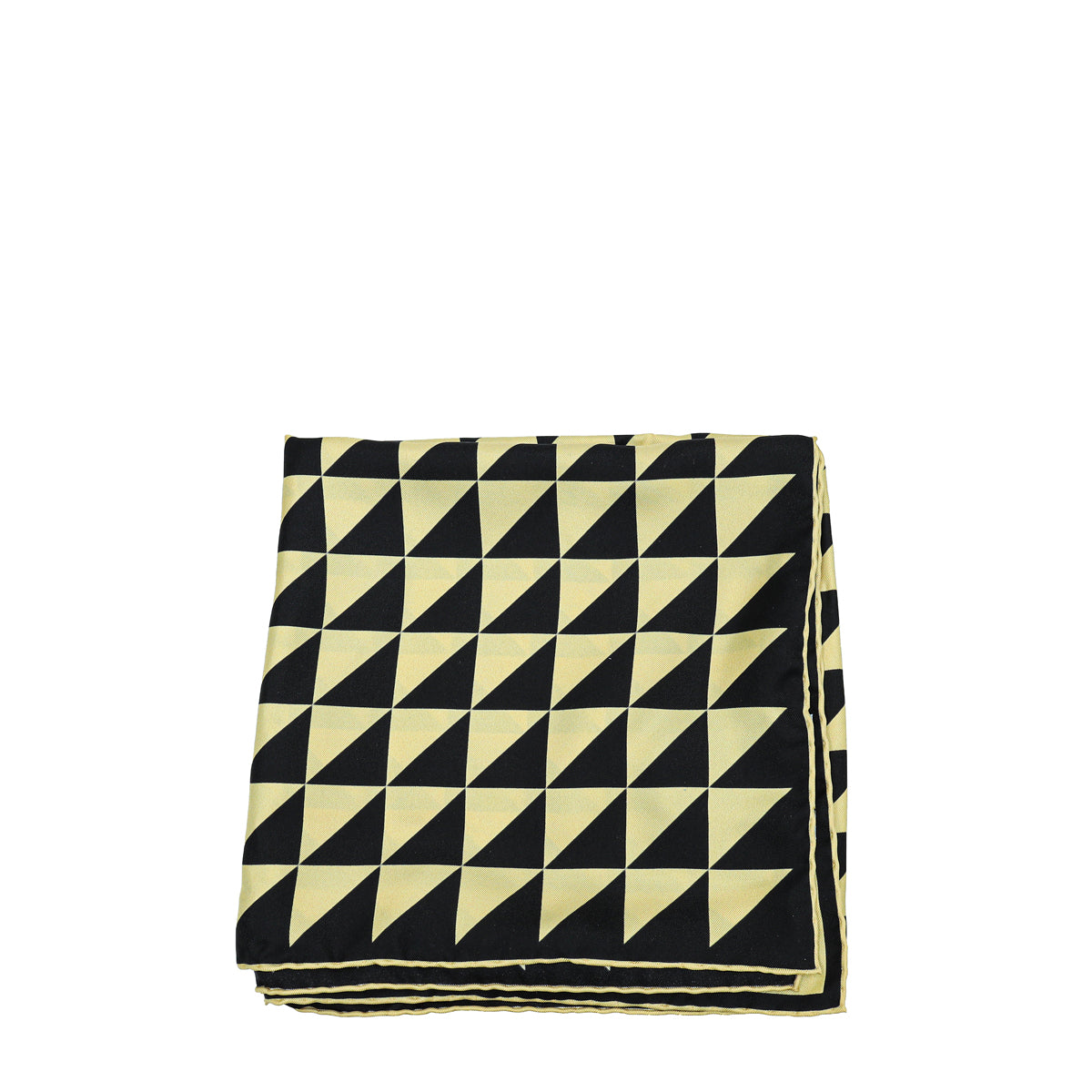 Prada Bicolor The Triangle Print Silk Square Scarf