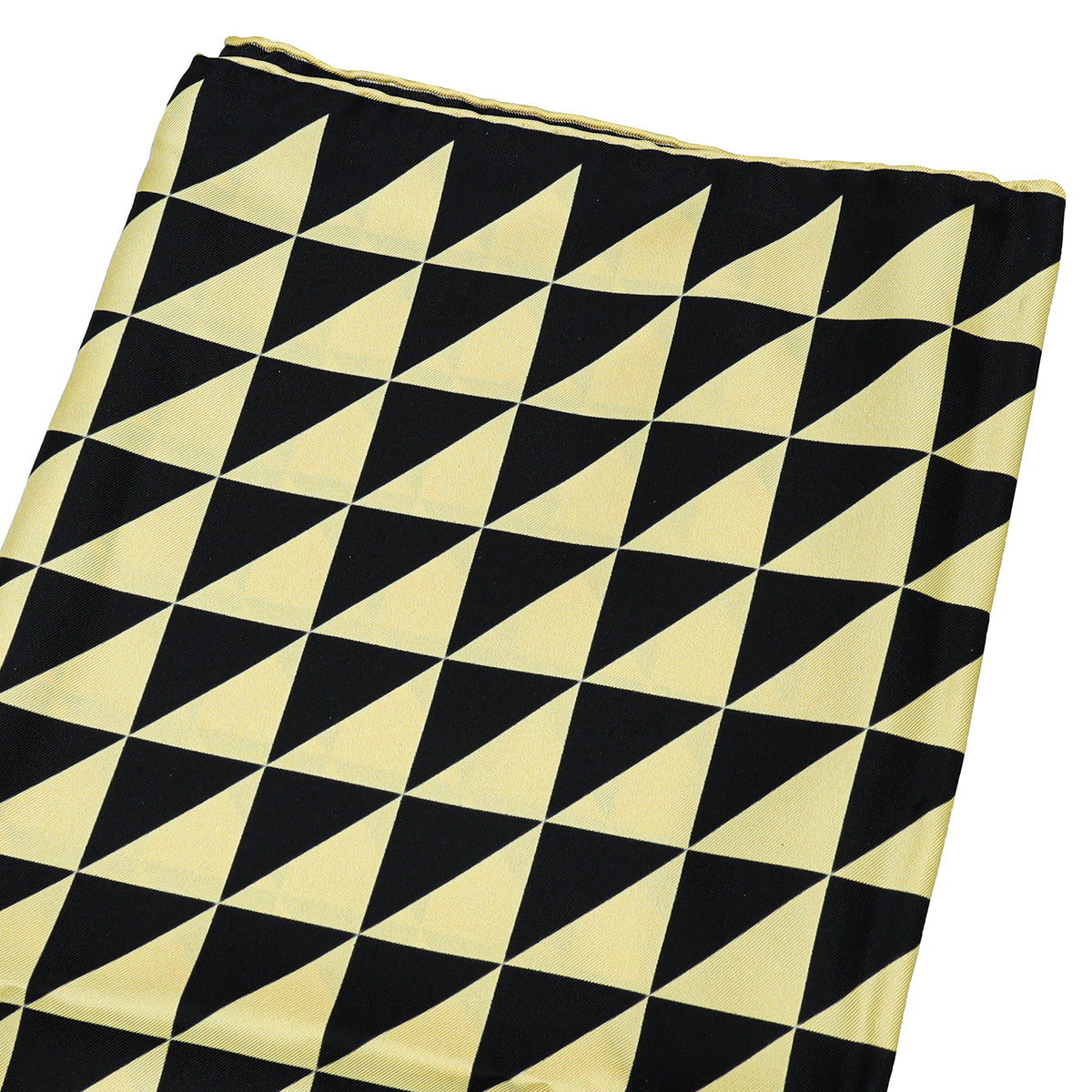 Prada Bicolor The Triangle Print Silk Square Scarf