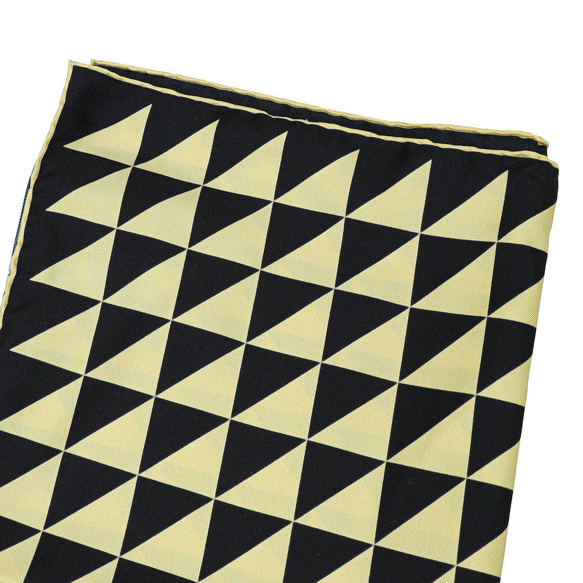 Prada Bicolor The Triangle Print Silk Square Scarf