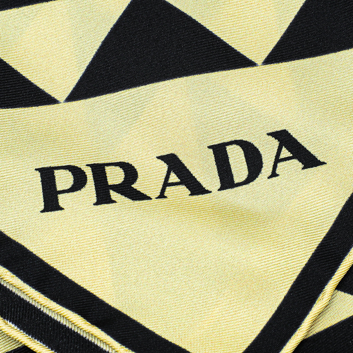 Prada Bicolor The Triangle Print Silk Square Scarf