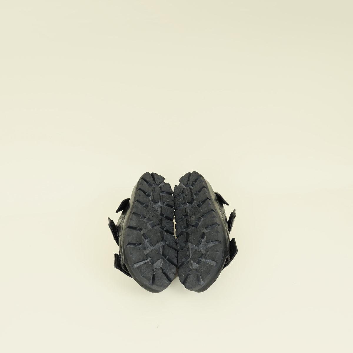 Prada Black Nappa Logo Strap Chunky Sandal 38.5