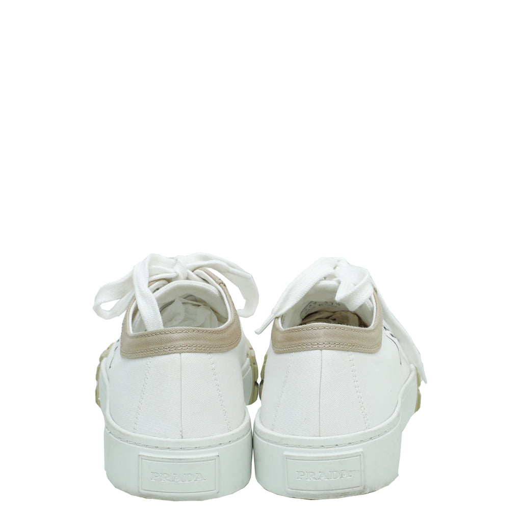 Prada Bicolor Logo Printed Sneakers 37.5