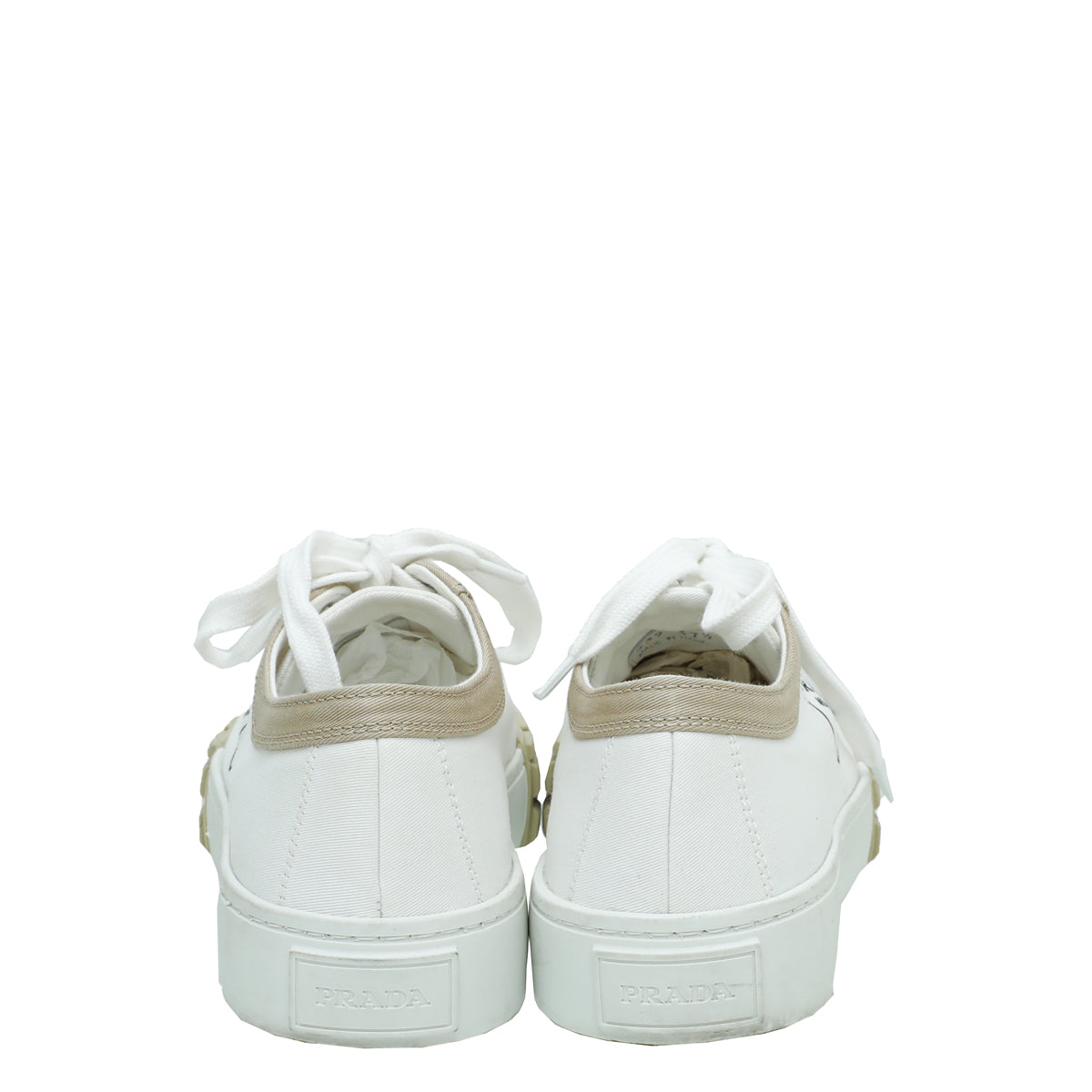 Prada Bicolor Logo Printed Sneakers 37.5