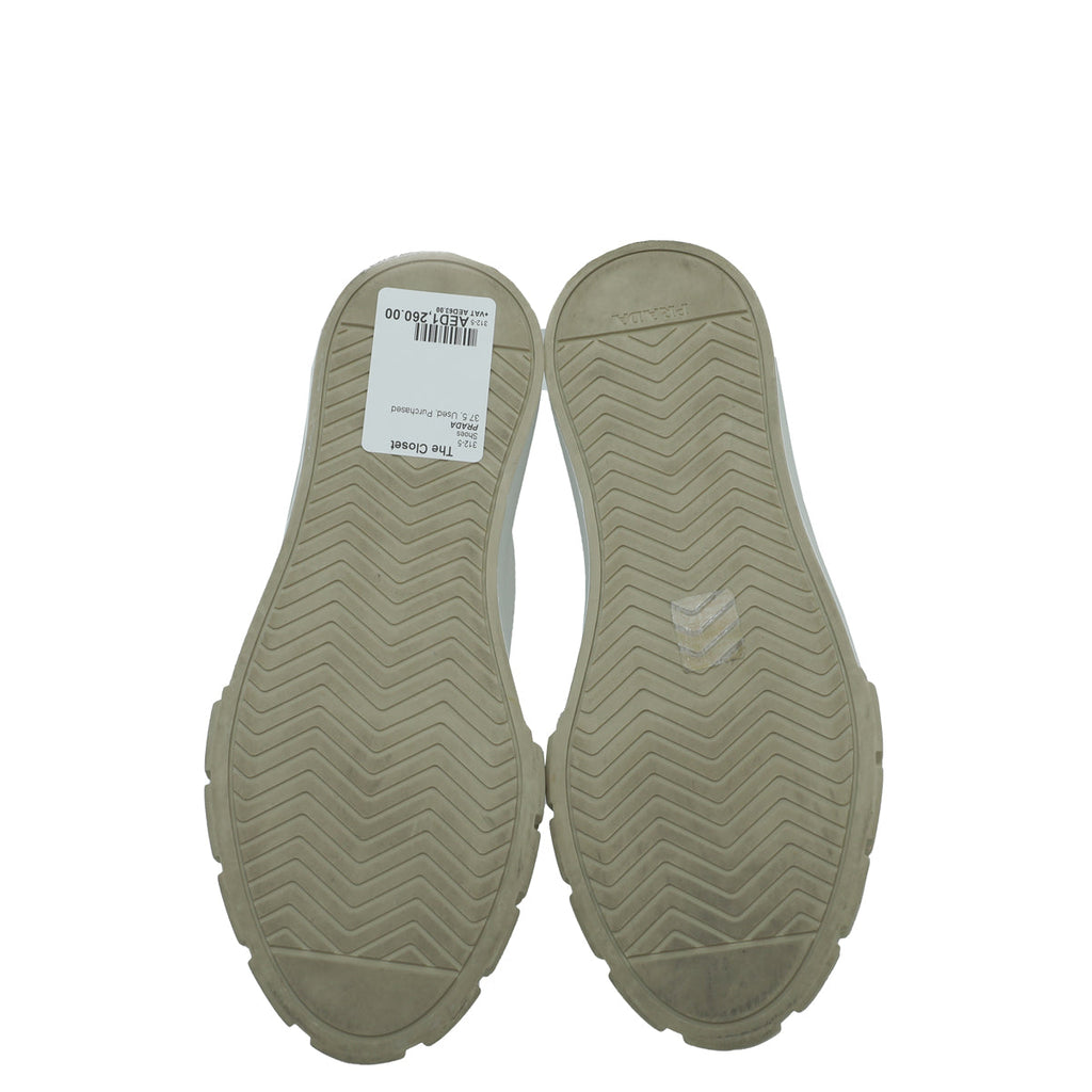 Prada Bicolor Logo Printed Sneakers 37.5