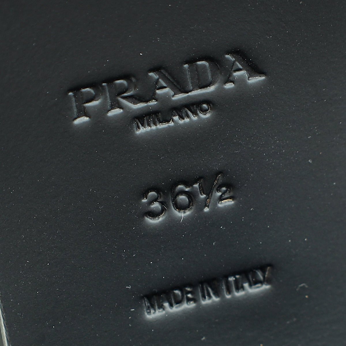Prada Black Brushed Heeled Loafers 36.5