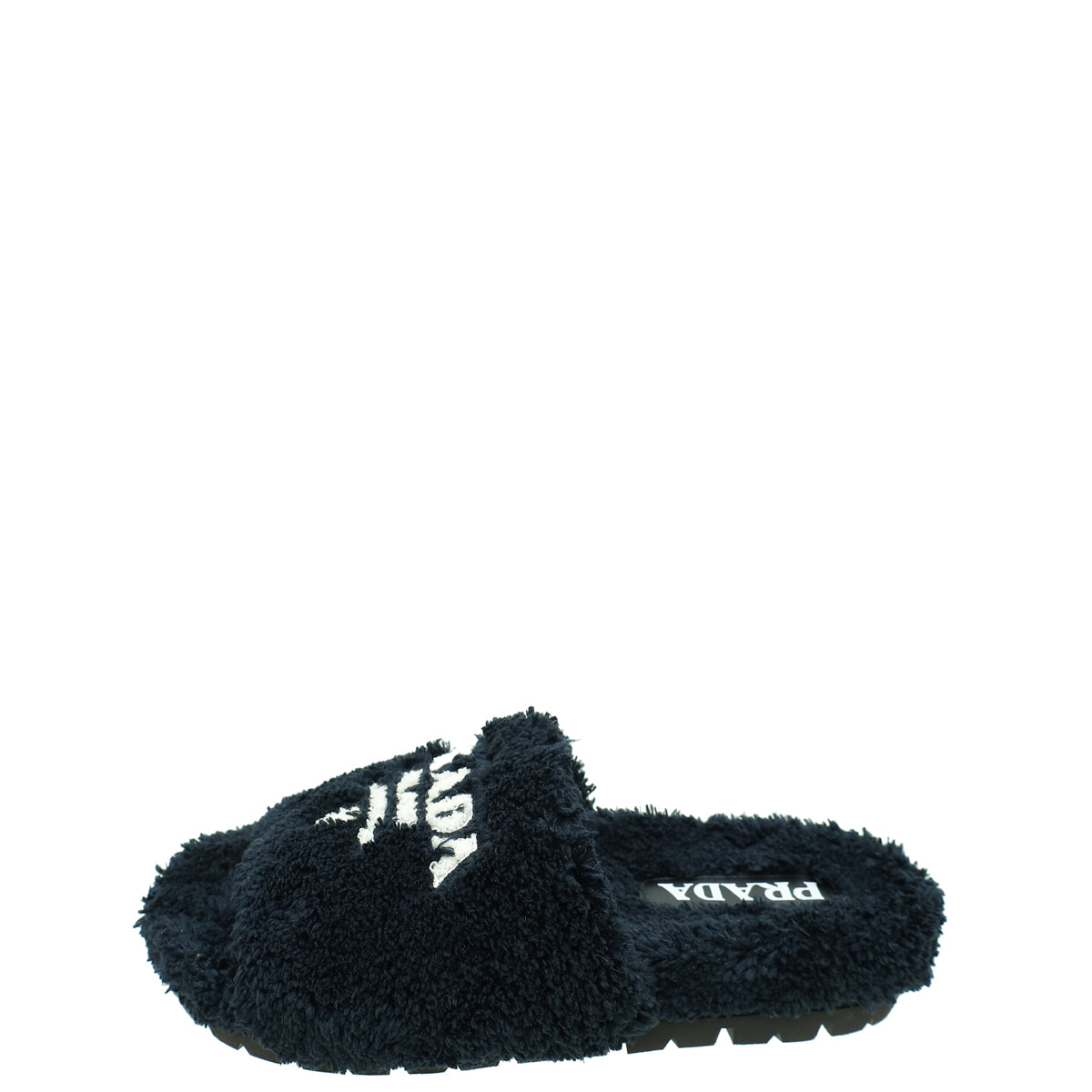 Prada Black Terry Cloth Slides 36
