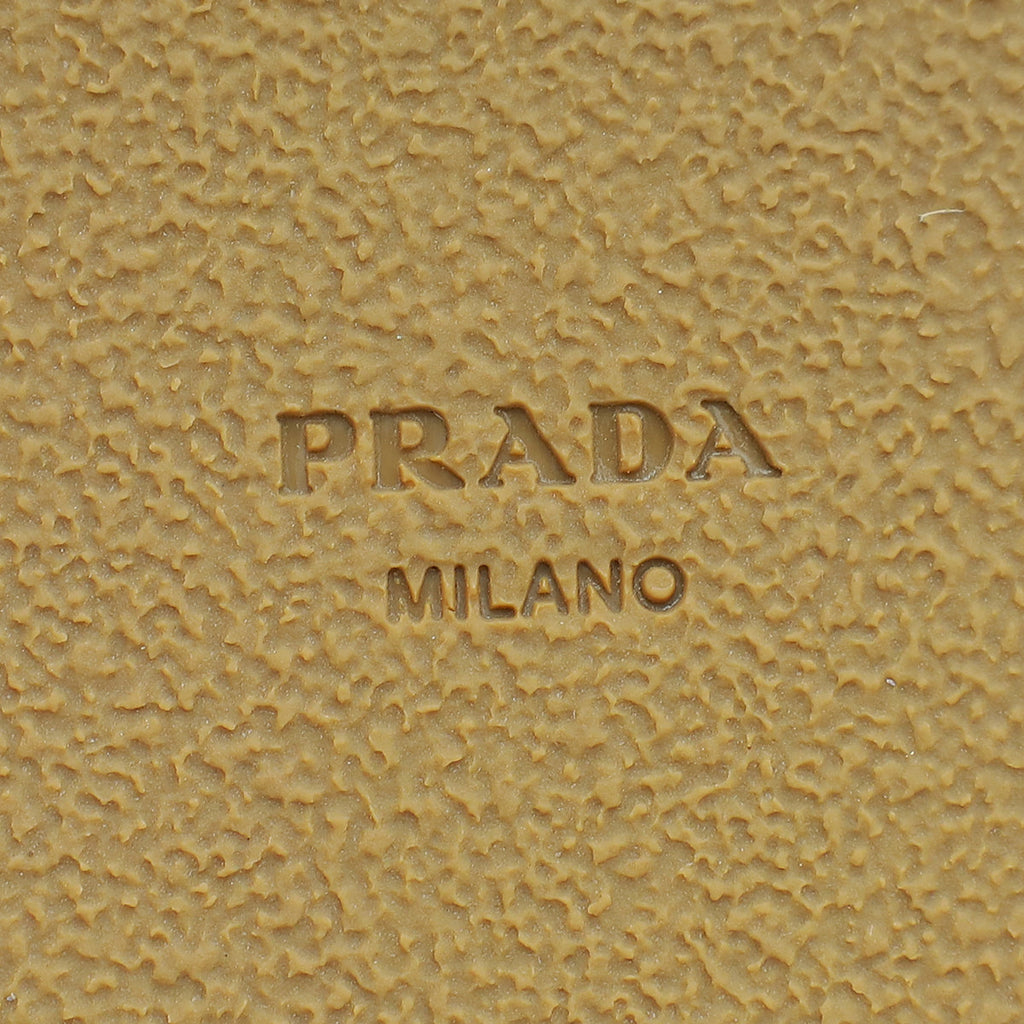 Prada Navy Blue Logo Denim Slide Espadrille Sandal 37