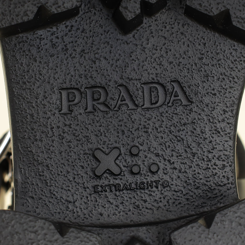 Prada Black Rubber Monolith Sandals 37