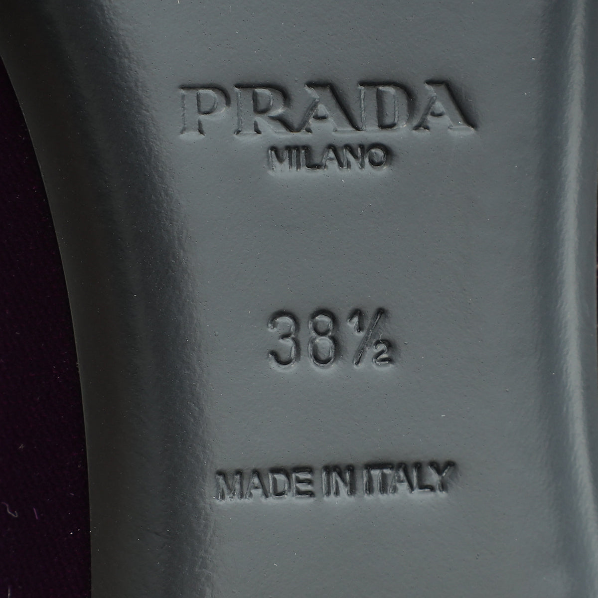 Prada Violet Velvet Ballerina Flats 38.5