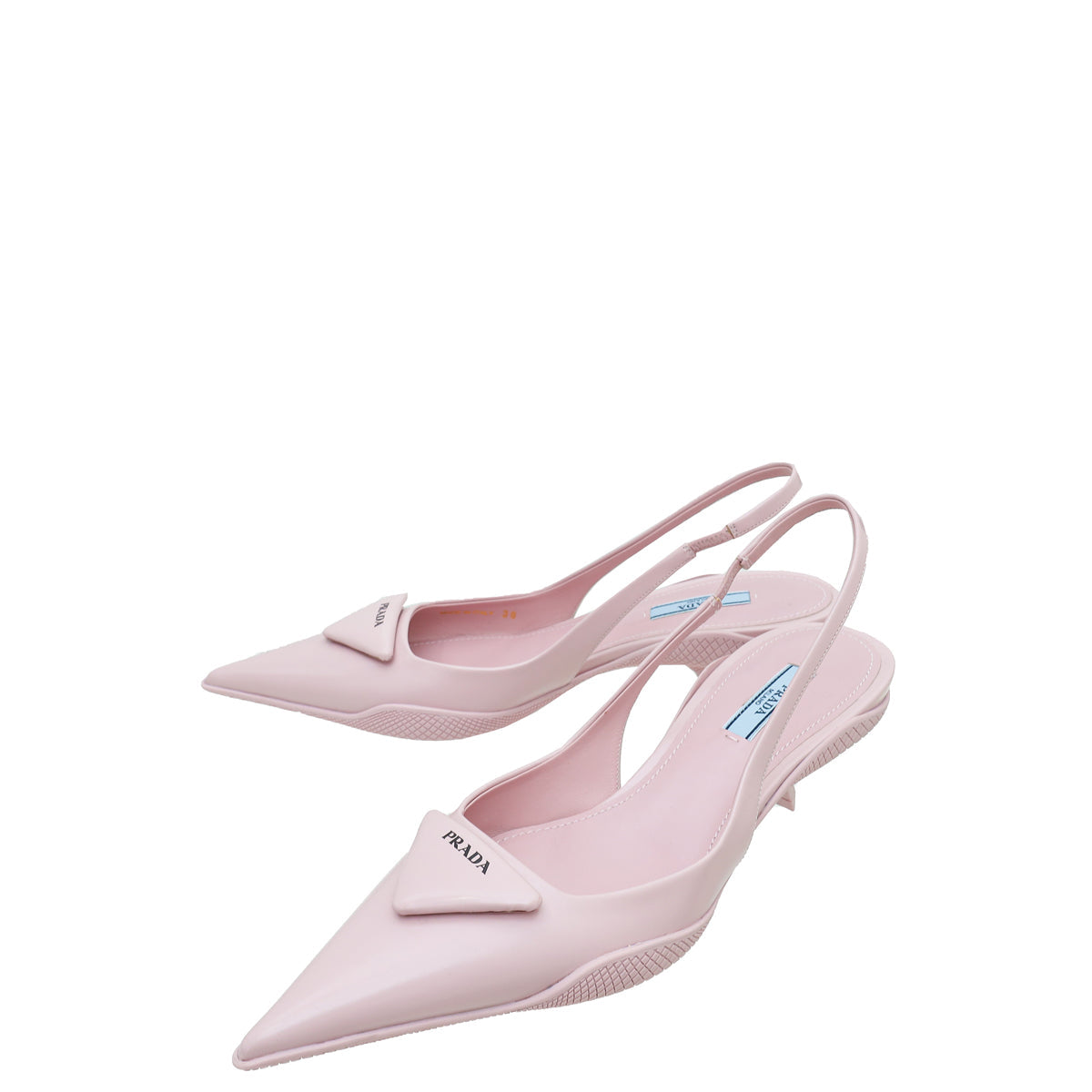 Prada Pink Soft Padded Slingback Heels 38